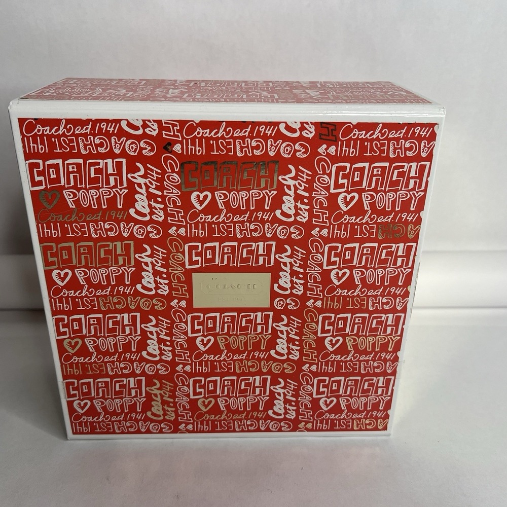 Coach Poppy Gift Box Desiger Storage Replacement Couture Wrapping